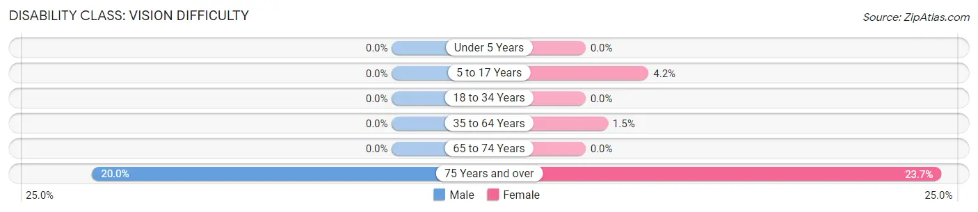 Disability in Zip Code 84333: <span>Vision Difficulty</span>