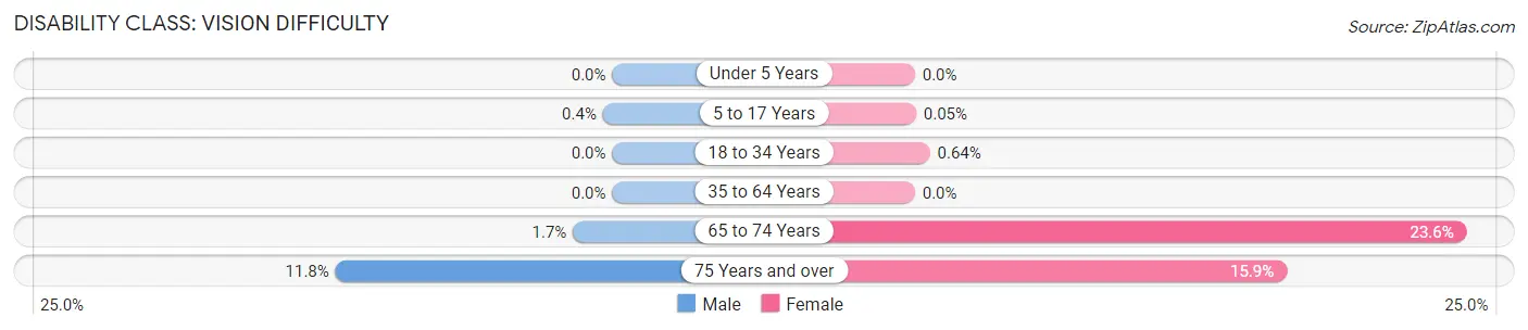 Disability in Zip Code 84335: <span>Vision Difficulty</span>