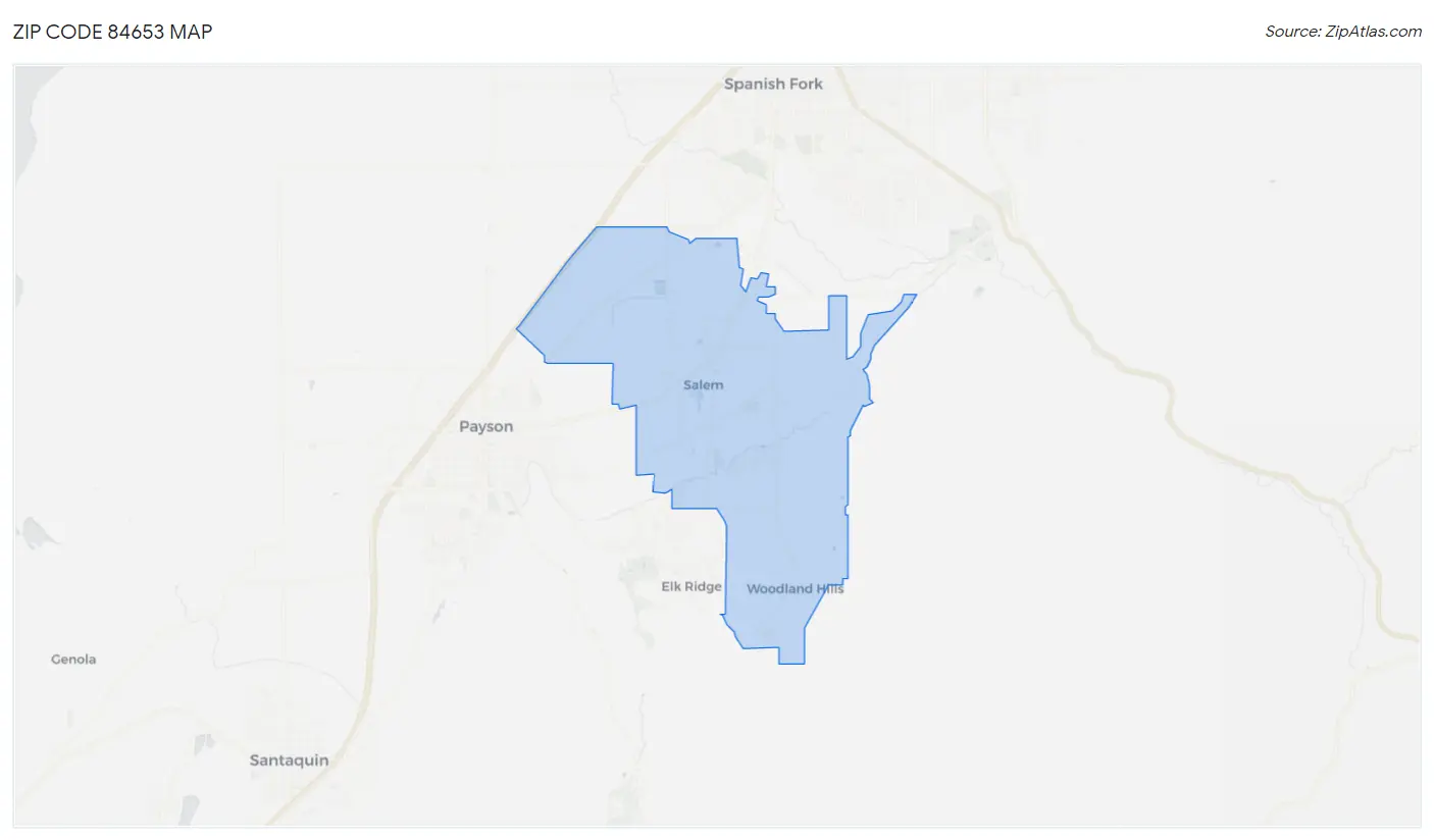 Zip Code 84653 Map