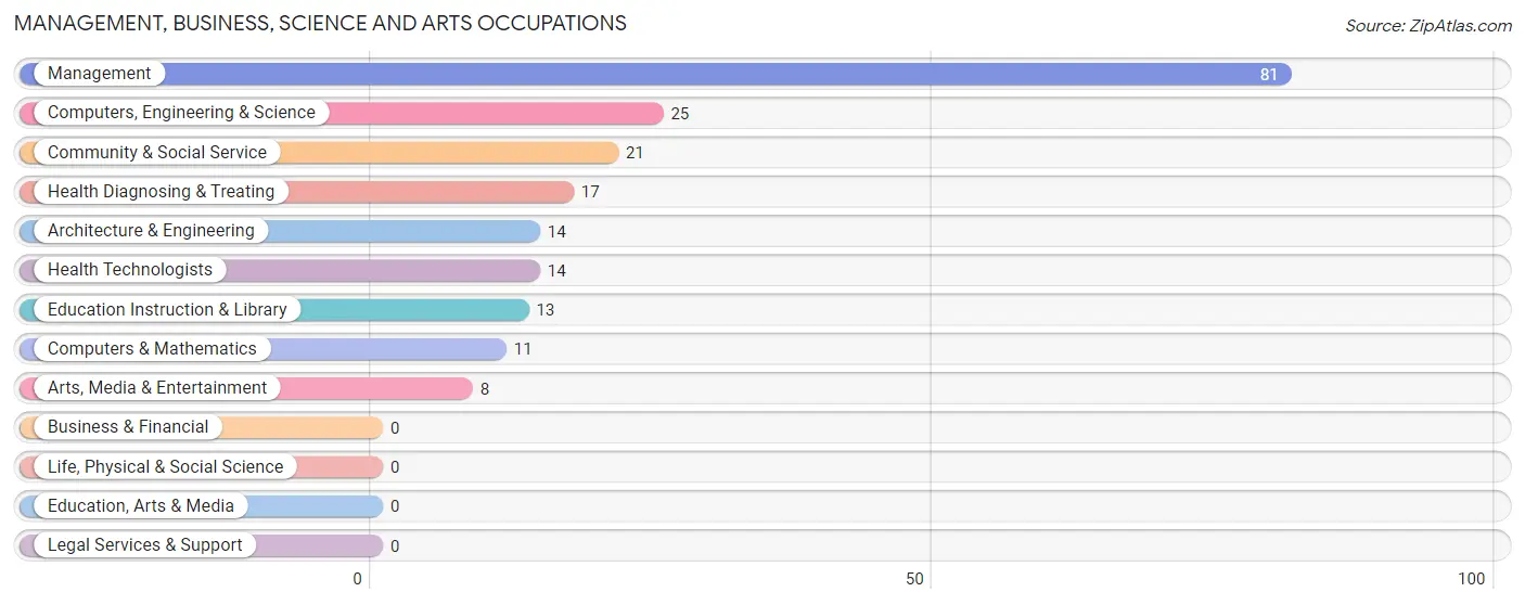 Management, Business, Science and Arts Occupations in Zip Code 84746