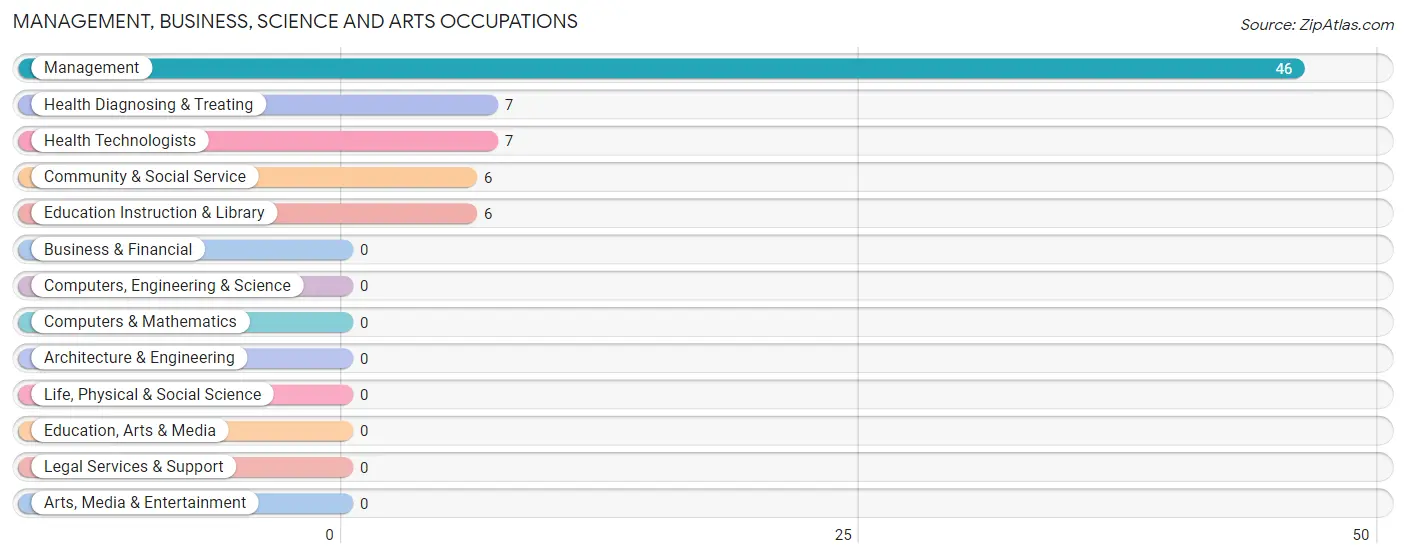 Management, Business, Science and Arts Occupations in Zip Code 84782