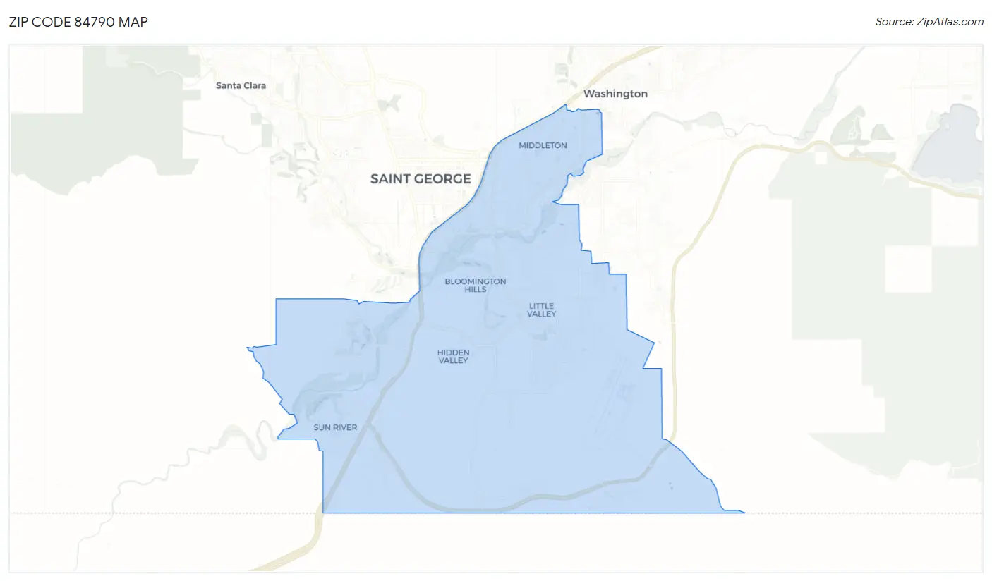 Zip Code 84790 Map