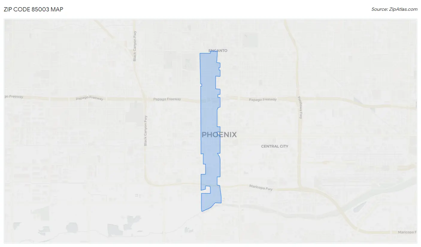 Zip Code 85003 Map