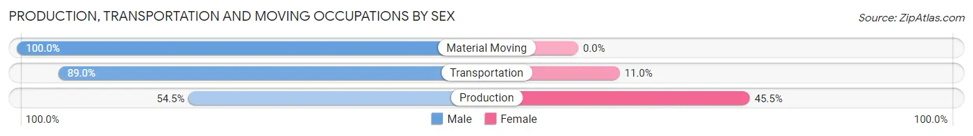Production, Transportation and Moving Occupations by Sex in Zip Code 85050