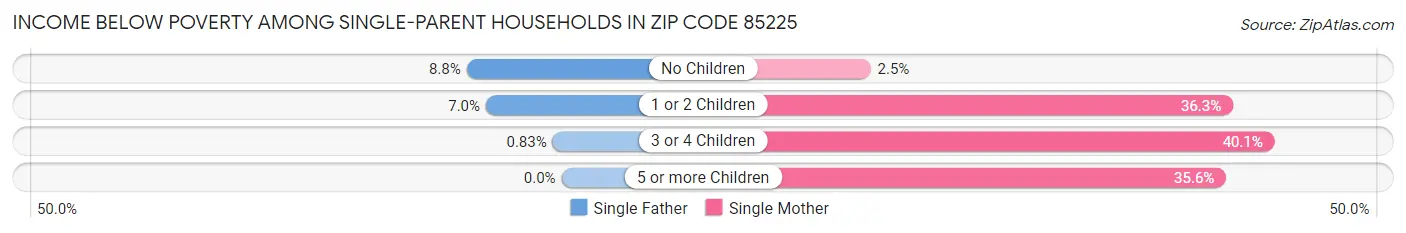 Income Below Poverty Among Single-Parent Households in Zip Code 85225