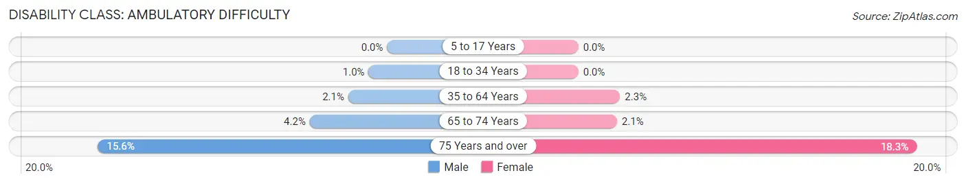 Disability in Zip Code 85253: <span>Ambulatory Difficulty</span>