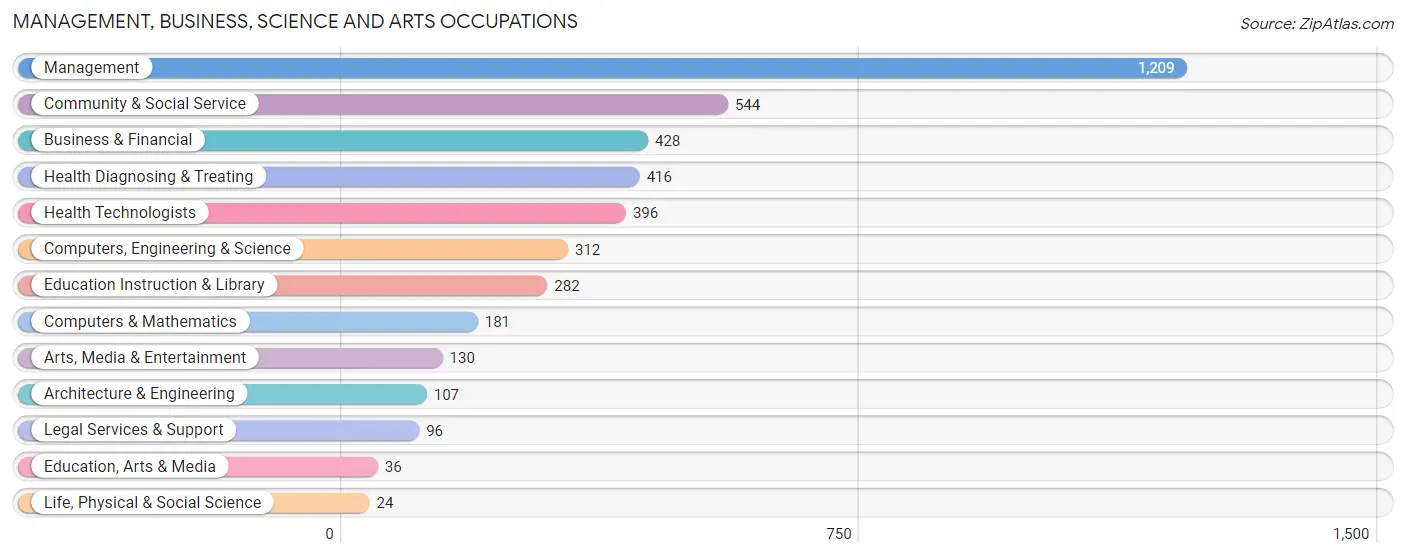 Management, Business, Science and Arts Occupations in Zip Code 85262