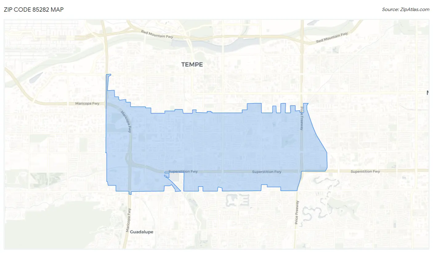 Zip Code 85282 Map