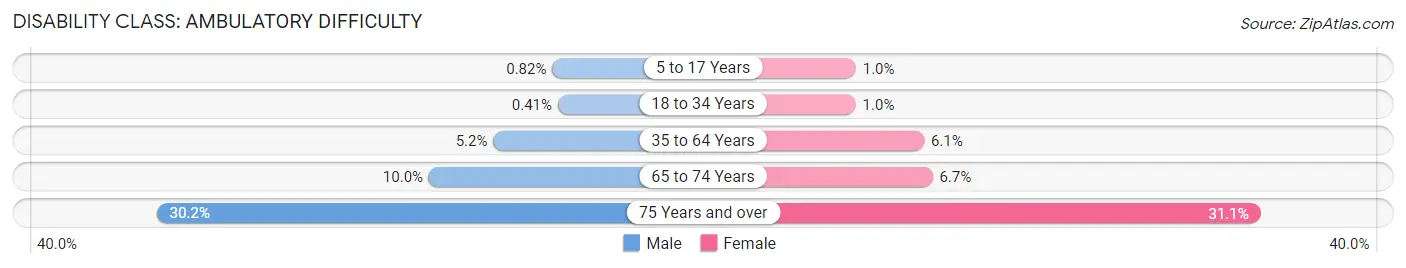 Disability in Zip Code 85340: <span>Ambulatory Difficulty</span>