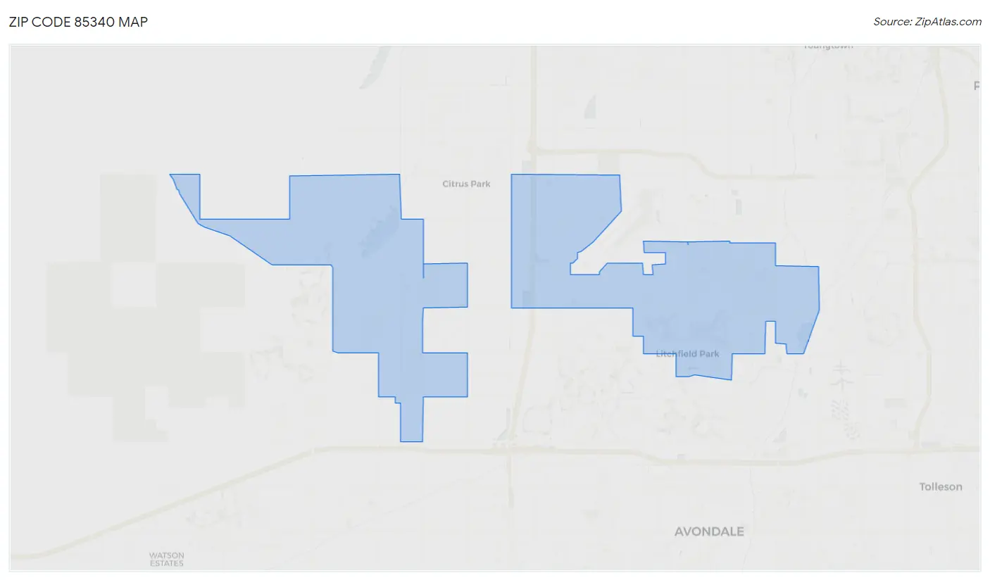 Zip Code 85340 Map