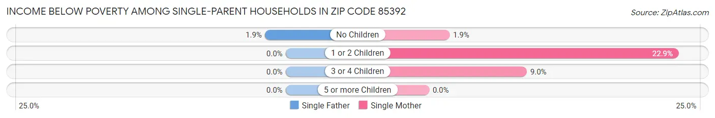 Income Below Poverty Among Single-Parent Households in Zip Code 85392
