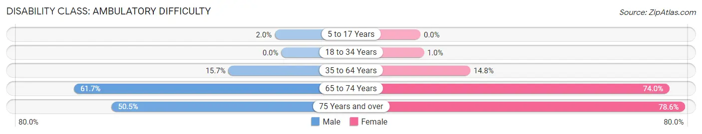 Disability in Zip Code 85634: <span>Ambulatory Difficulty</span>