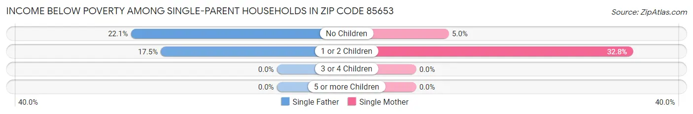 Income Below Poverty Among Single-Parent Households in Zip Code 85653