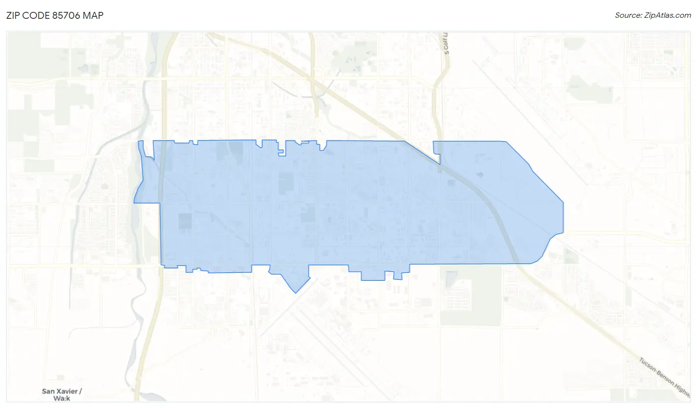 Zip Code 85706 Map