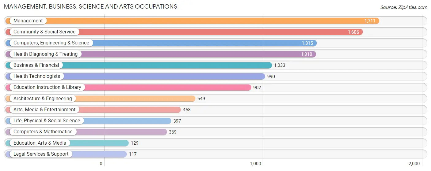 Management, Business, Science and Arts Occupations in Zip Code 85743