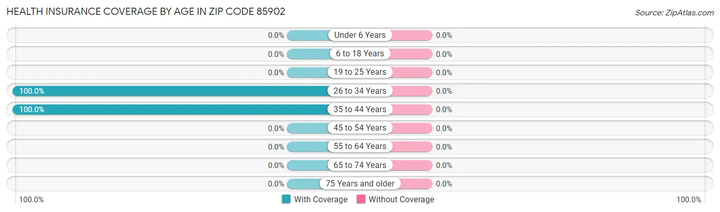 Health Insurance Coverage by Age in Zip Code 85902