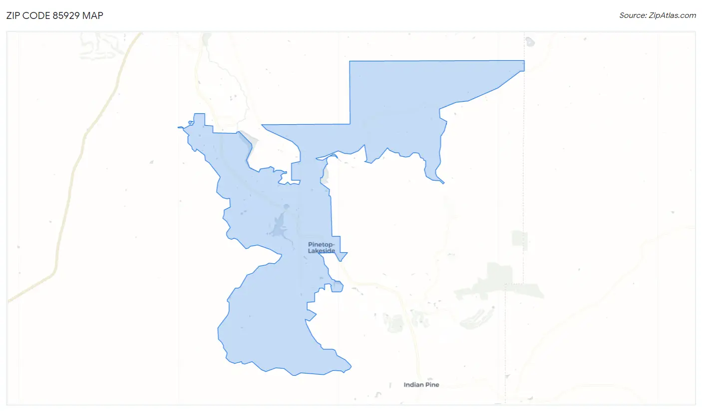 Zip Code 85929 Map