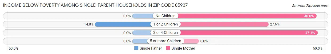 Income Below Poverty Among Single-Parent Households in Zip Code 85937