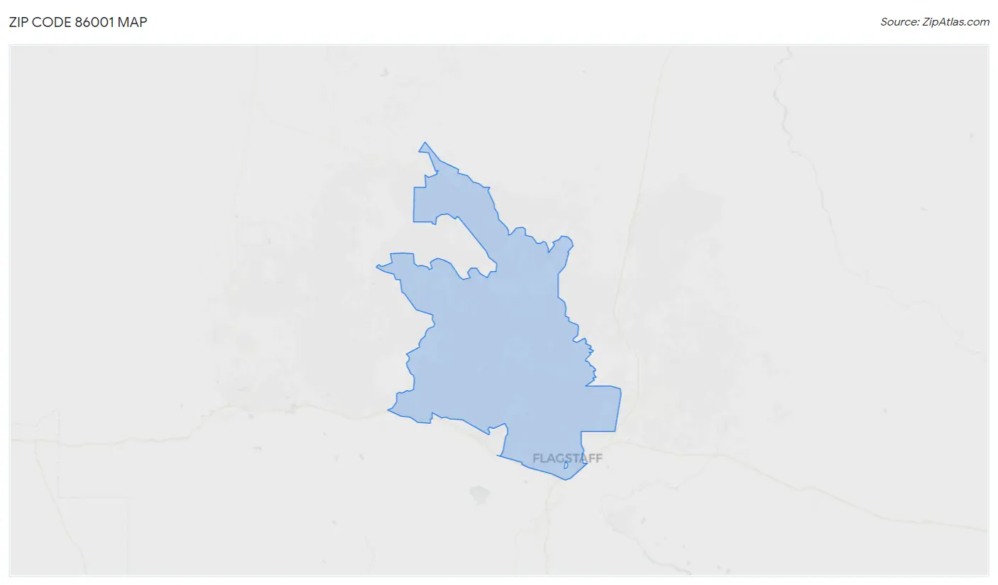 Zip Code 86001 Map