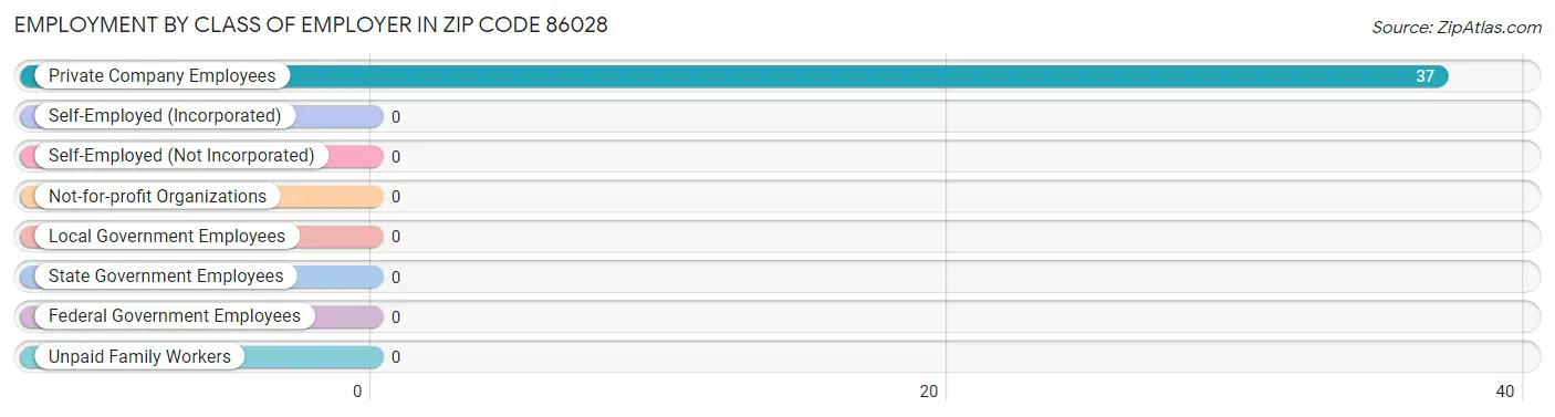 Employment by Class of Employer in Zip Code 86028