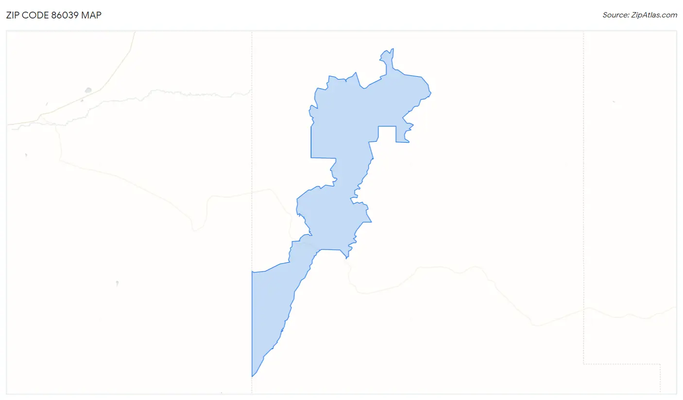 Zip Code 86039 Map