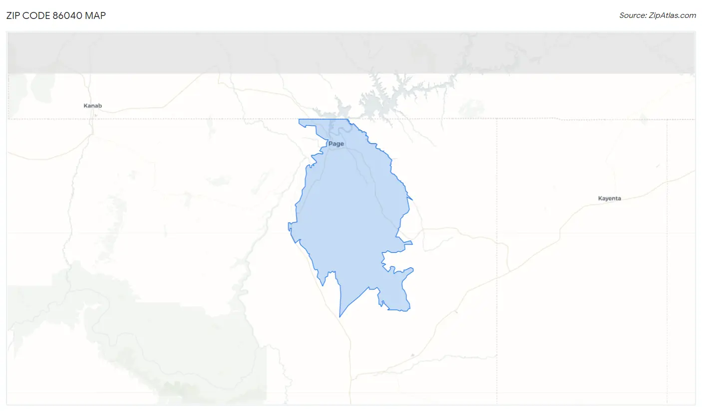 Zip Code 86040 Map