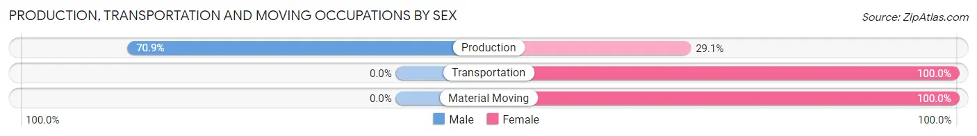 Production, Transportation and Moving Occupations by Sex in Zip Code 86053