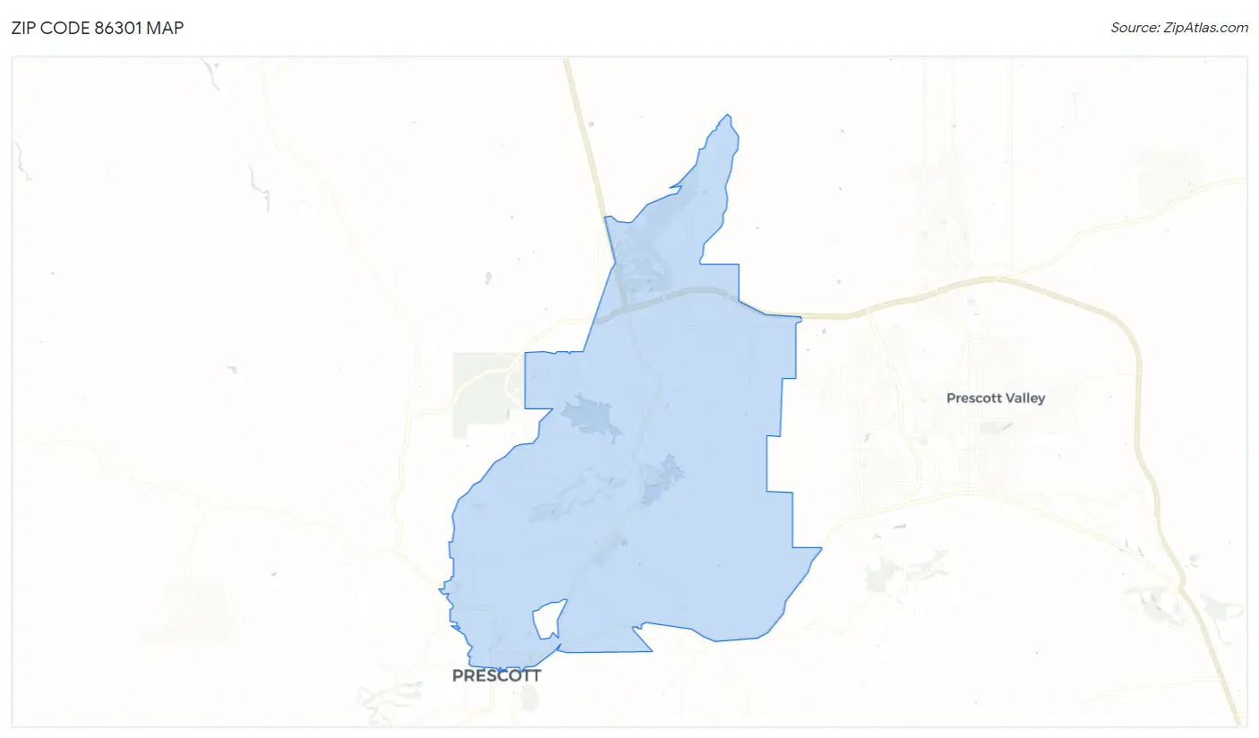 Zip Code 86301 Map