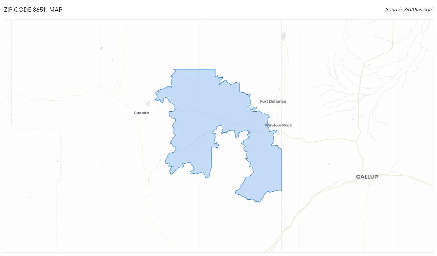 Zip Code 86511 Map