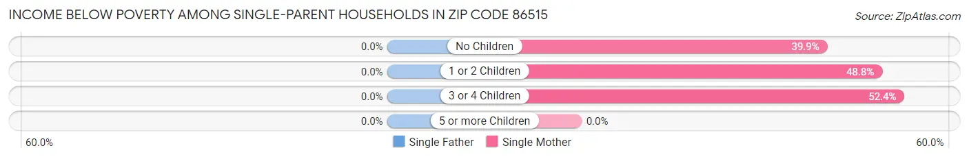 Income Below Poverty Among Single-Parent Households in Zip Code 86515