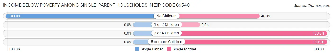 Income Below Poverty Among Single-Parent Households in Zip Code 86540