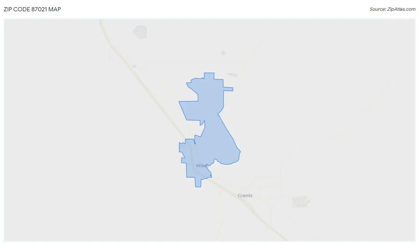 Zip Code 87021 Map