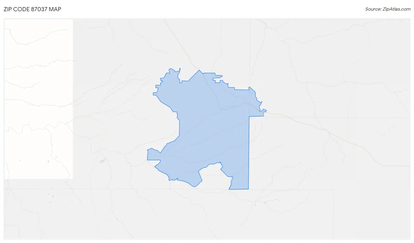 Zip Code 87037 Map