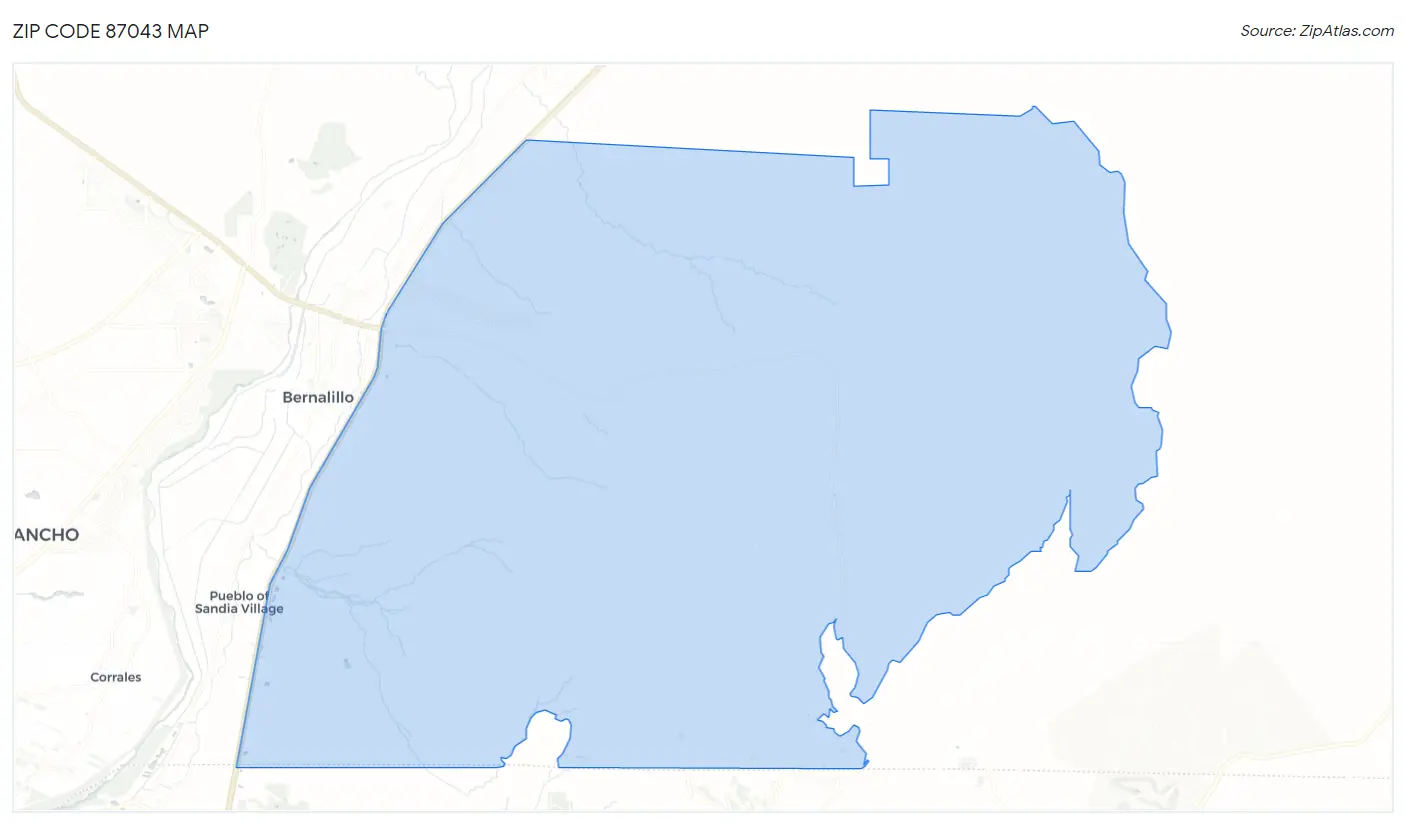 Zip Code 87043 Map