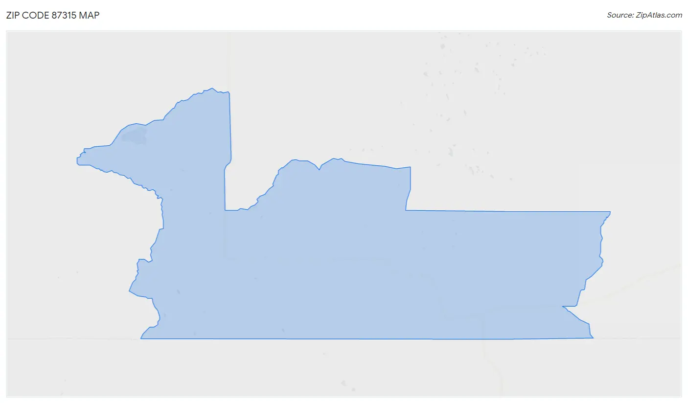 Zip Code 87315 Map