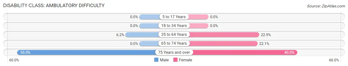 Disability in Zip Code 87316: <span>Ambulatory Difficulty</span>