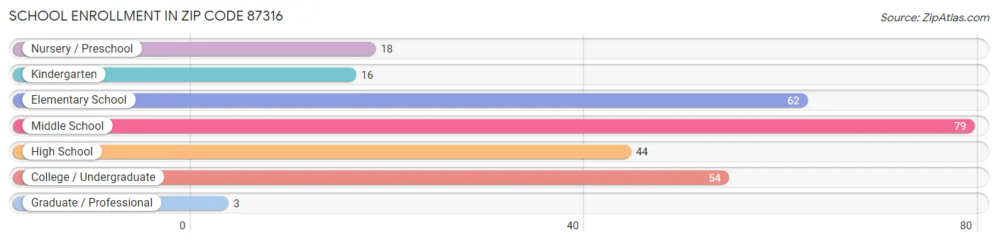 School Enrollment in Zip Code 87316