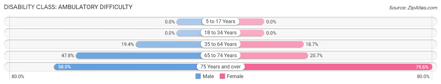 Disability in Zip Code 87942: <span>Ambulatory Difficulty</span>