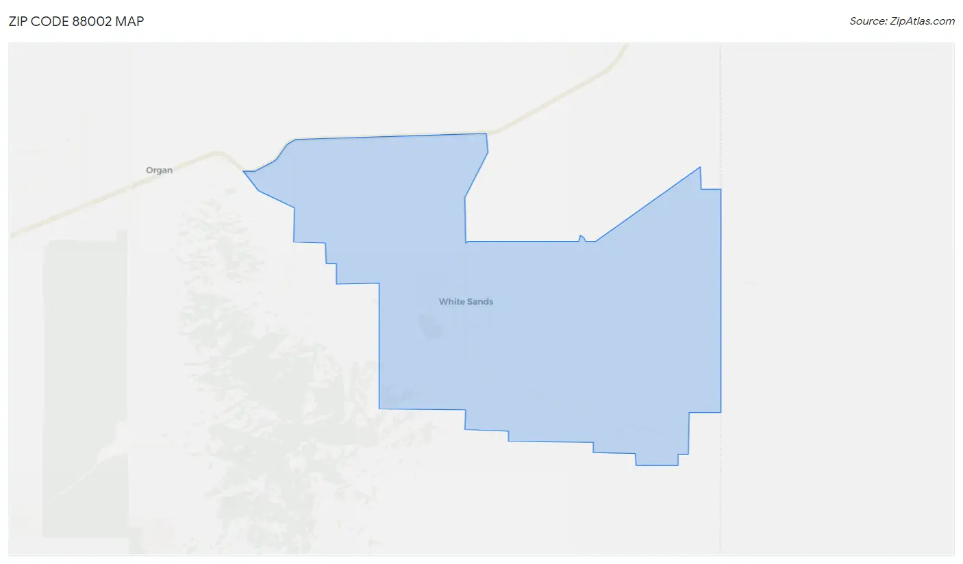 Zip Code 88002 Map