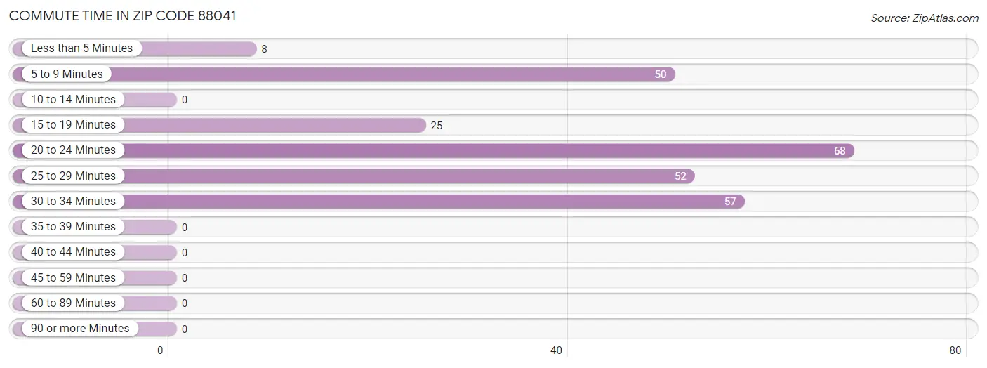 Commute Time in Zip Code 88041