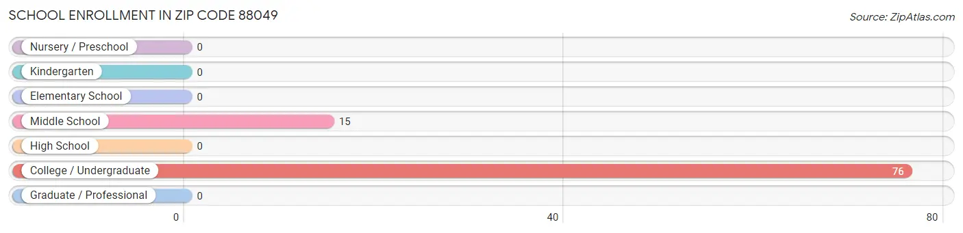 School Enrollment in Zip Code 88049