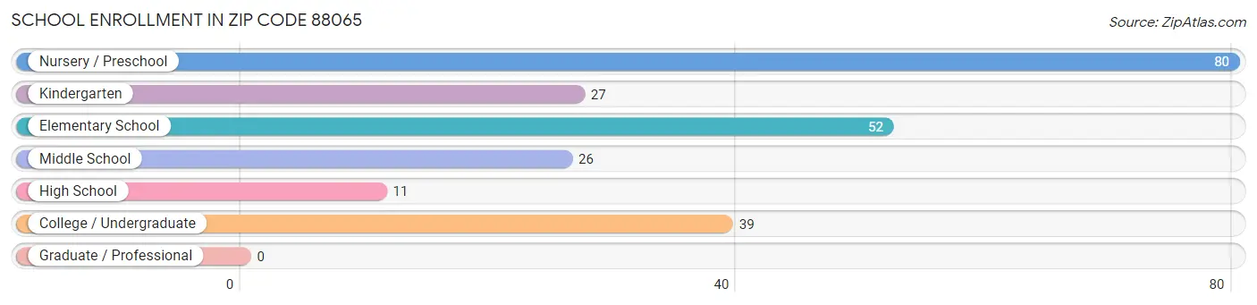 School Enrollment in Zip Code 88065