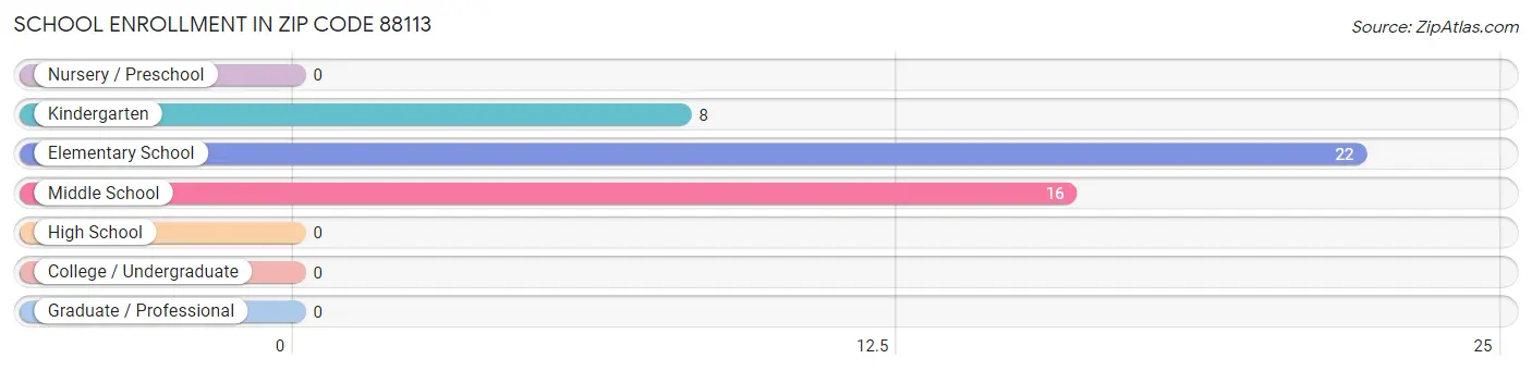 School Enrollment in Zip Code 88113