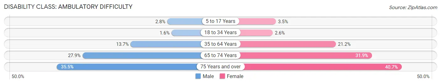 Disability in Zip Code 88203: <span>Ambulatory Difficulty</span>