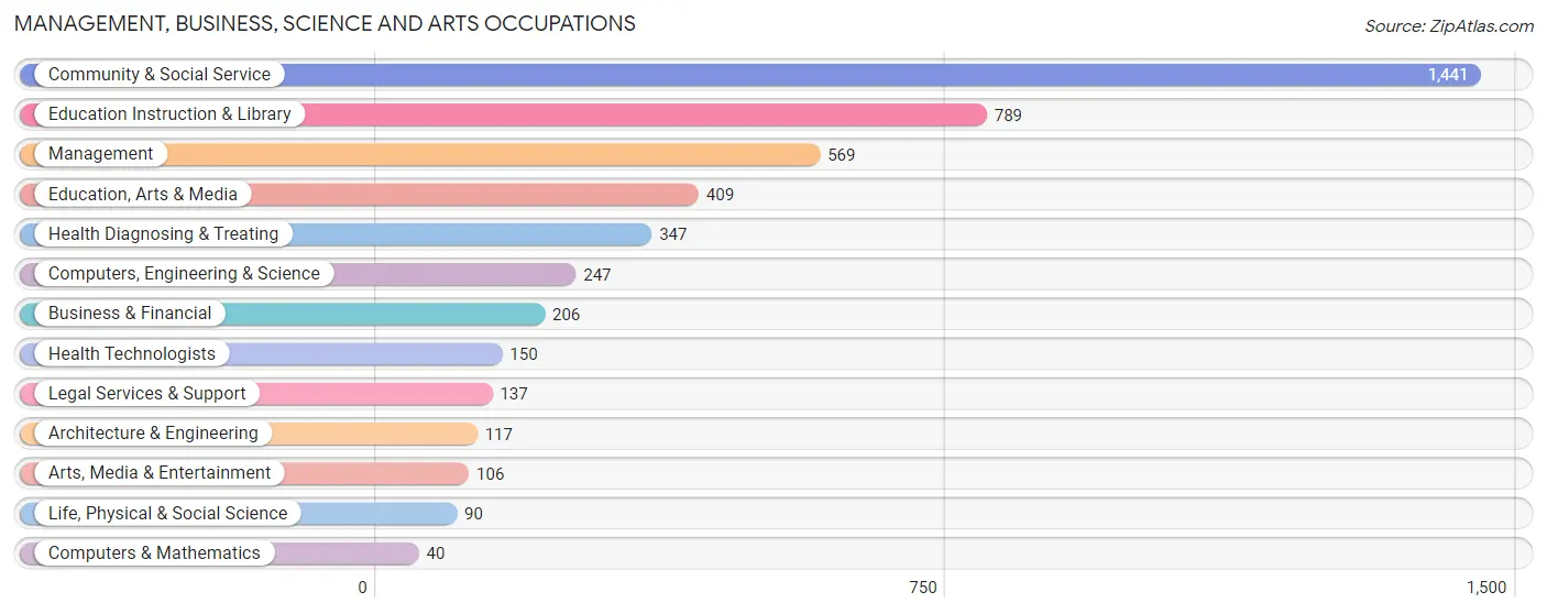 Management, Business, Science and Arts Occupations in Zip Code 88203