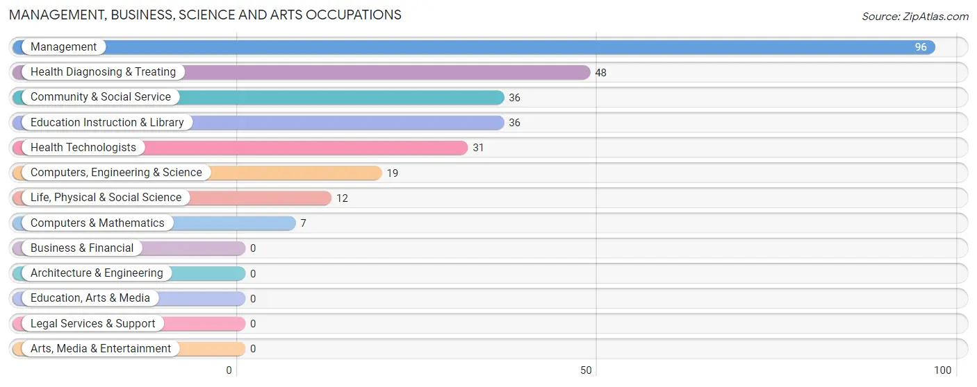 Management, Business, Science and Arts Occupations in Zip Code 88256