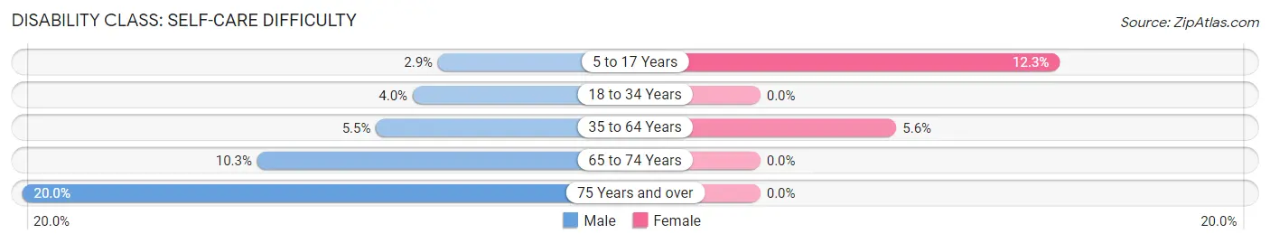 Disability in Zip Code 88256: <span>Self-Care Difficulty</span>