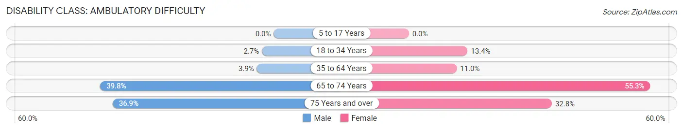 Disability in Zip Code 88267: <span>Ambulatory Difficulty</span>