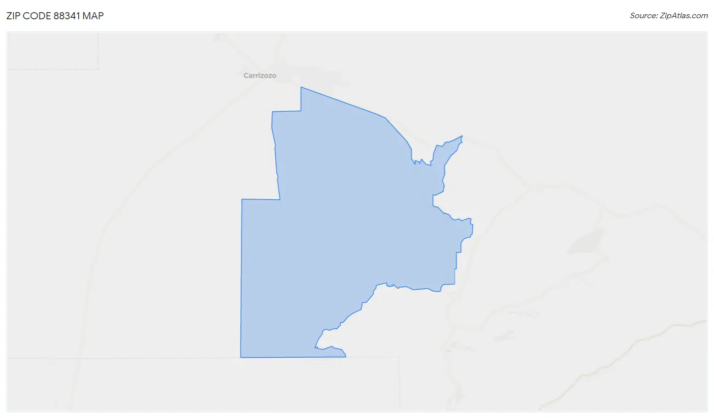 Zip Code 88341 Map