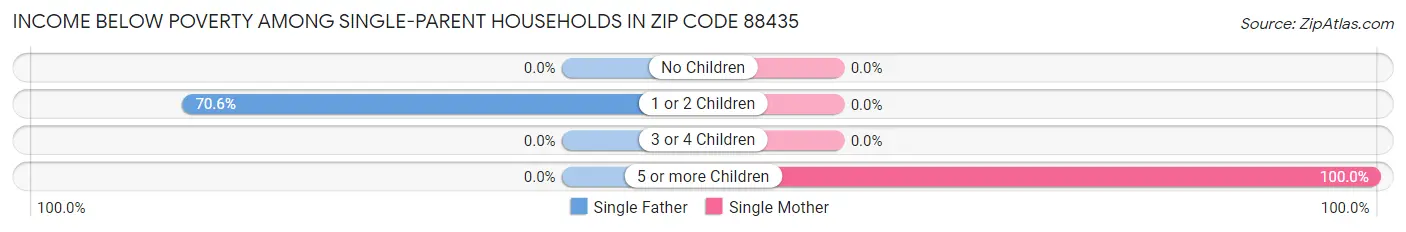 Income Below Poverty Among Single-Parent Households in Zip Code 88435